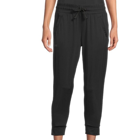 Under Armour Tech Capri Pants Heatgear Loose Fit Women's XL Black/Gray NWT - Picture 2 of 7